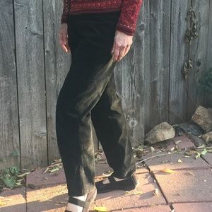 Vintage black suede high top jeans from Germany